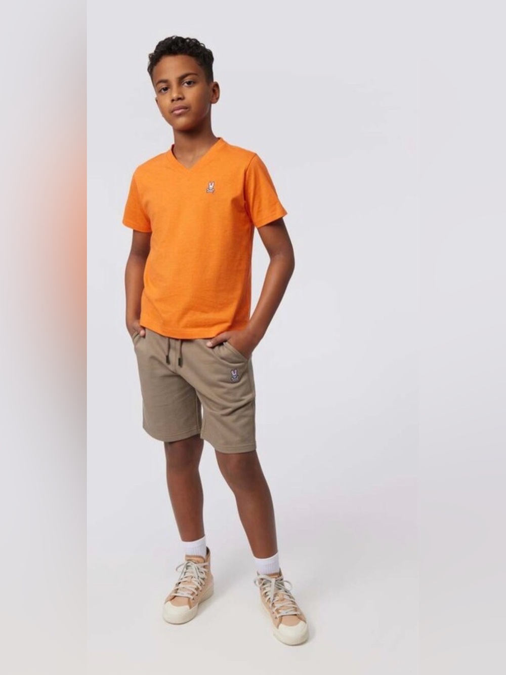 PSYCHO BUNNY KIDS FRENCH TERRY SHORTS